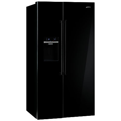 Smeg SBS63NED American Style Fridge Freezer, Black Energy Smeg SBS63NED American Style Fridge Freezer, Black Energy